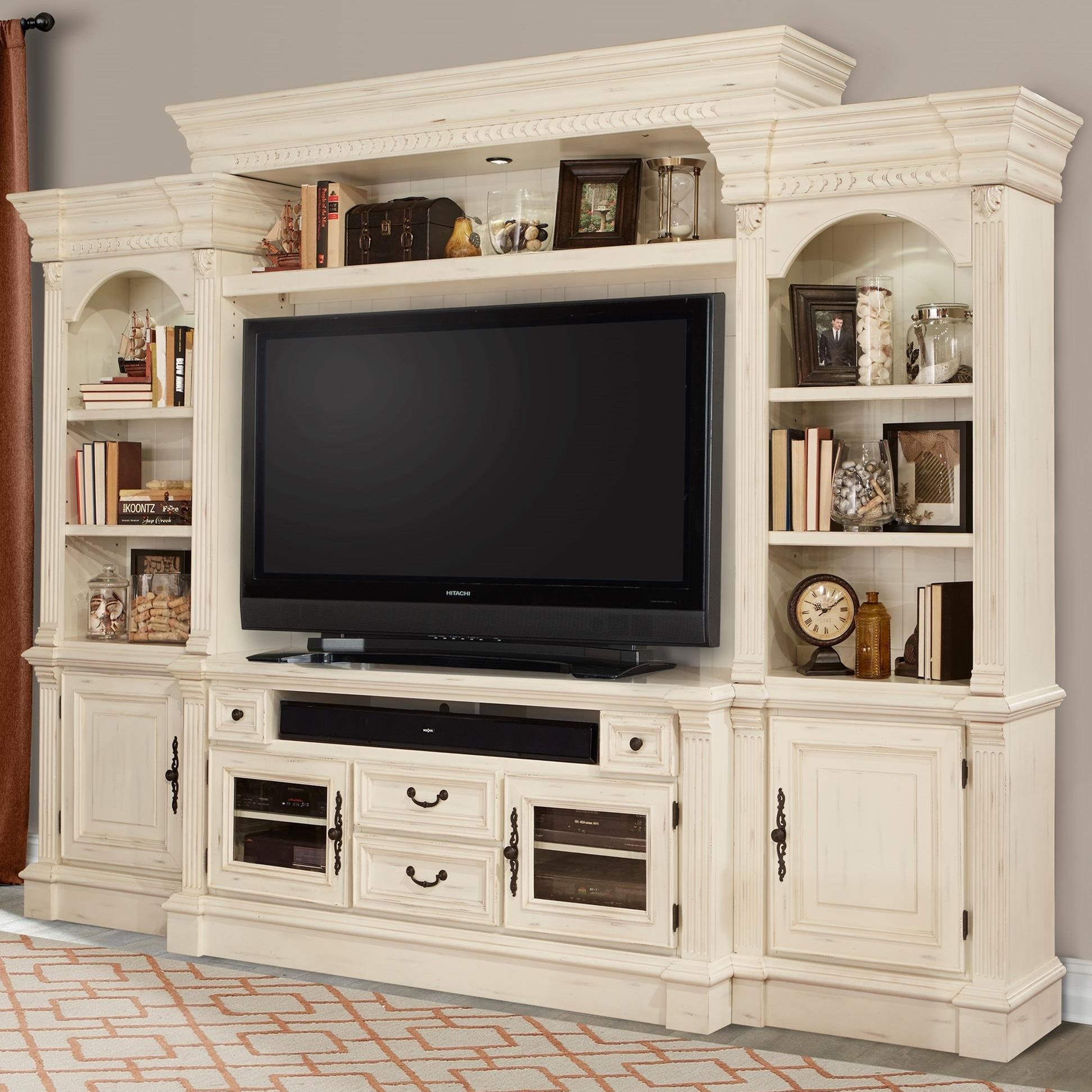 Parker House Fremont FRE1004 4 Piece Entertainment Wall with Pier